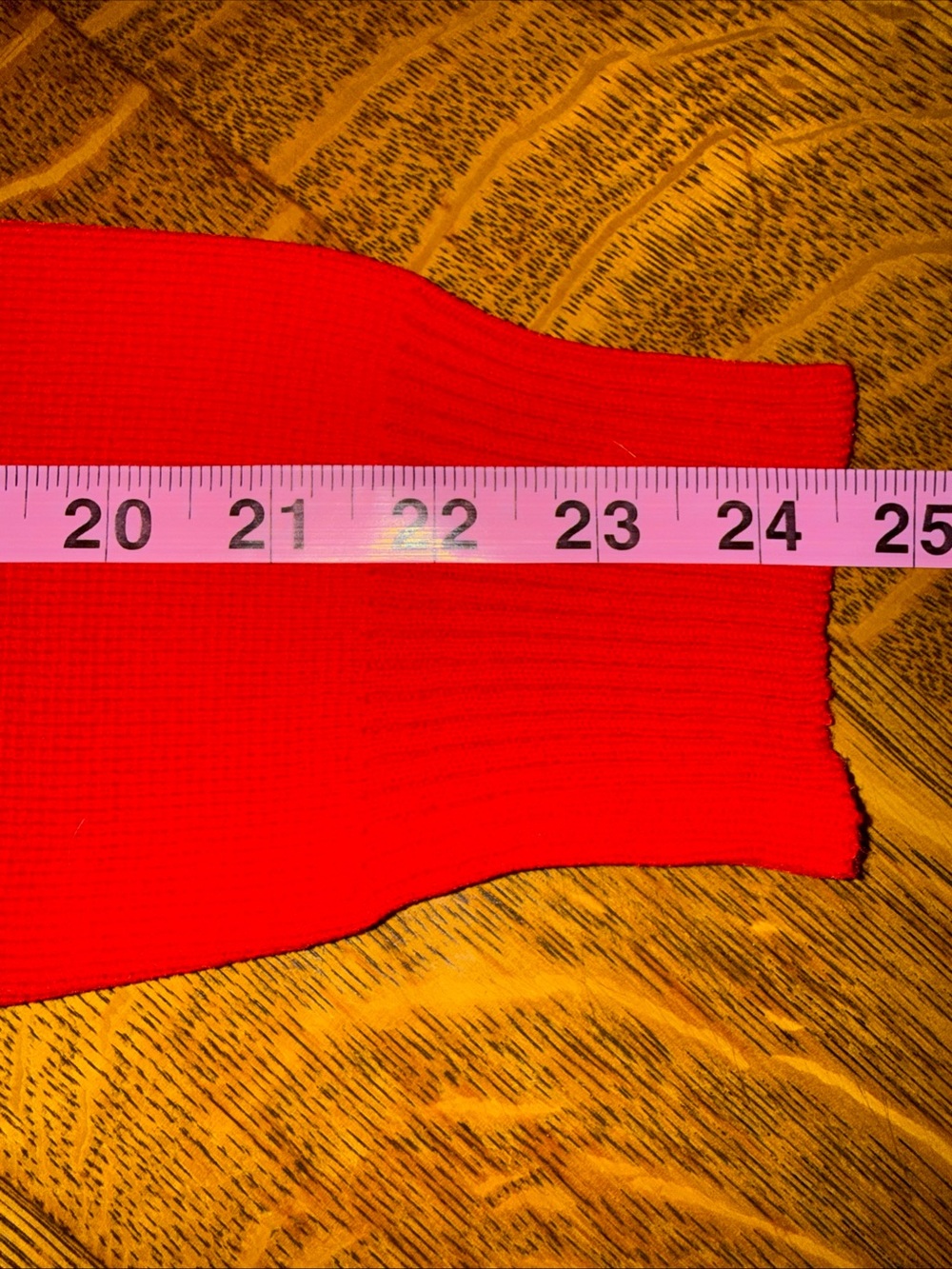 Red Crewneck Sweater with White & Black Stripe - Women's Crew Neck - Picture 11 of 13